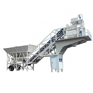 Professional Mini Mobile Concrete Batching Plant / Mobile Concrete Mixer Price With Pump