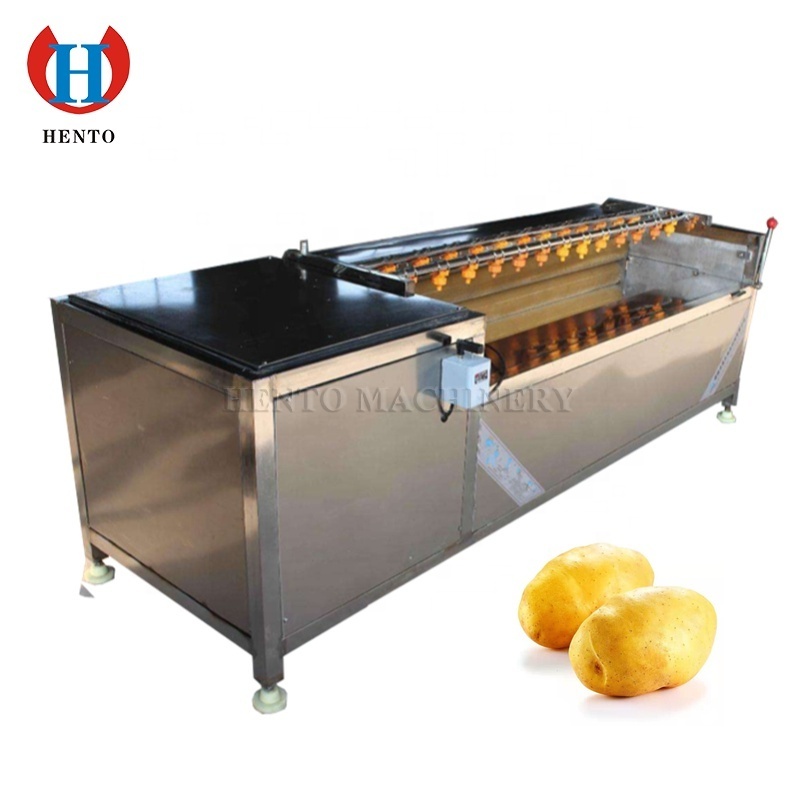 Multi-functional Radish Carrot Pumpkin Potato Sweet Potato Washing Peeling Machine / Brush Washing Peeling Machine