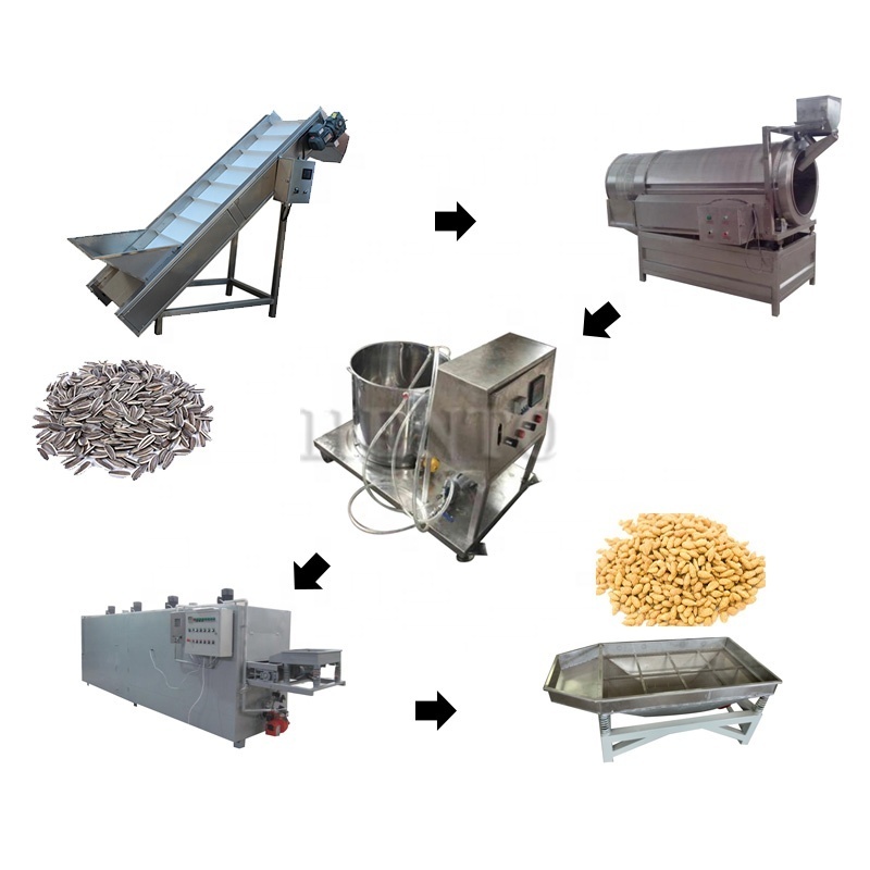 Salting Roasting Sunflower Seeds Line / Marinating Machine Mixer / Roasted And Salted Melon Seeds Machine