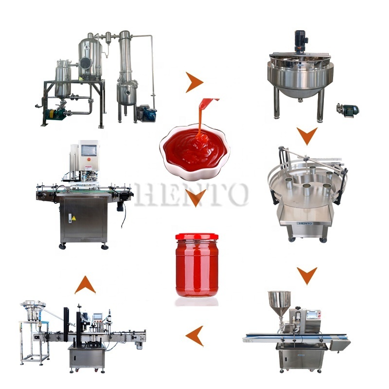 Industrial Tomato Paste Puree Fruit Sauce Processing Line Plant  / Tomato Ketchup Making Machine