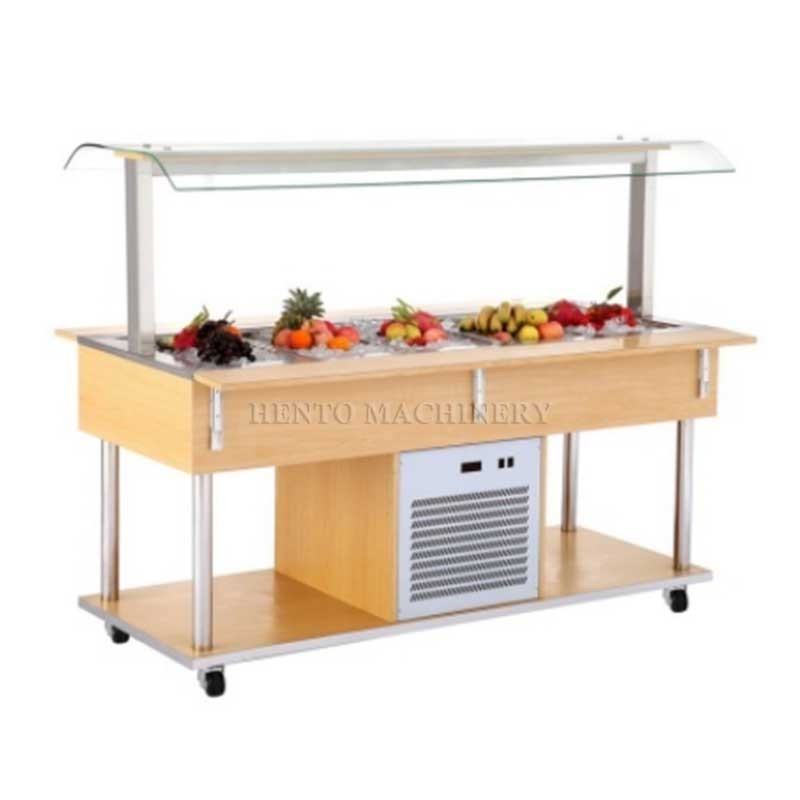 Showcase Salad Bar / Salad Refrigerator Cooling Display / Salad Bar Counter Display