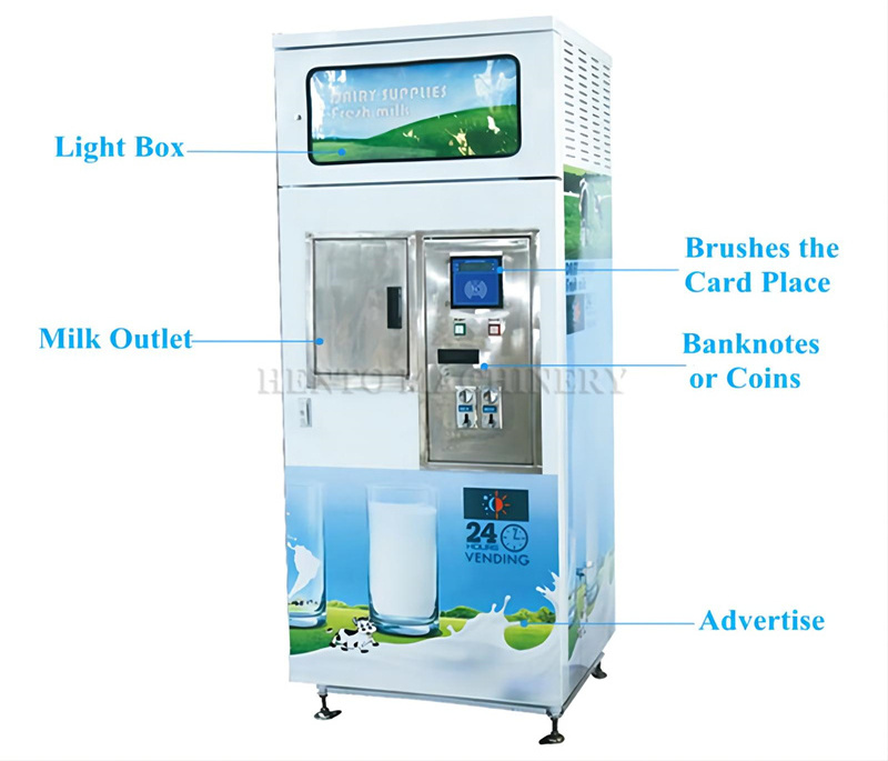 Long Service Vending Machines for Milk / Outdoor Milk Tea Vending Machine / Milk Vending Machine