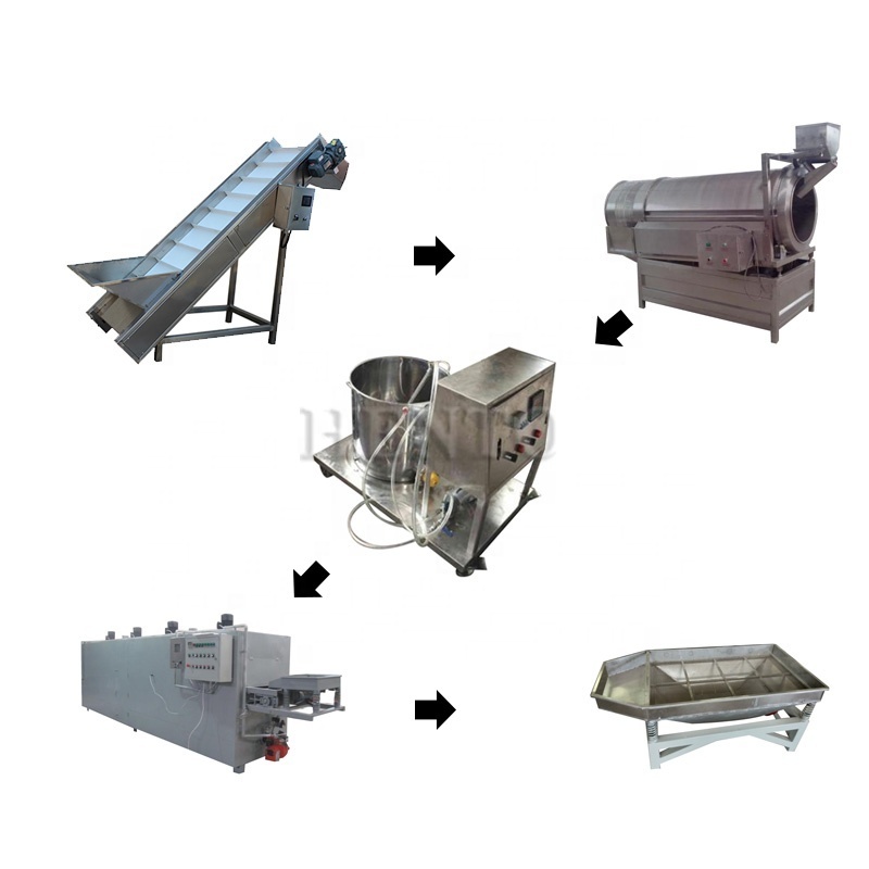 Salting Roasting Sunflower Seeds Line / Marinating Machine Mixer / Roasted And Salted Melon Seeds Machine