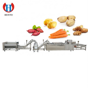 Energy-saving Ginger Washing And Peeling Machine / Vegetable Cutter Slicer / Fruit & Vegetable Processing Machines