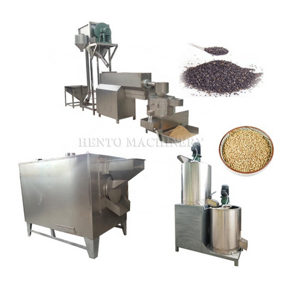 HENTO Factory Sesame Tahini Production Line / Sesame Roasting Machine / Price Machine Grinding Sesame