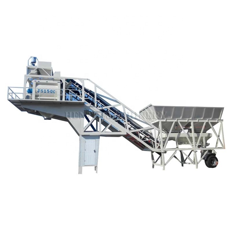 Professional Mini Mobile Concrete Batching Plant / Mobile Concrete Mixer Price With Pump