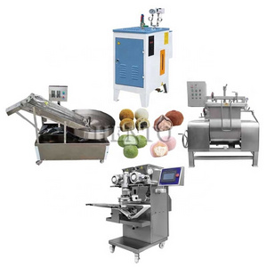 Easy Operation Mochi Production Line / Mochi Ice Cream Encrusting Machine / Mochi Ice Cream Maker Machine