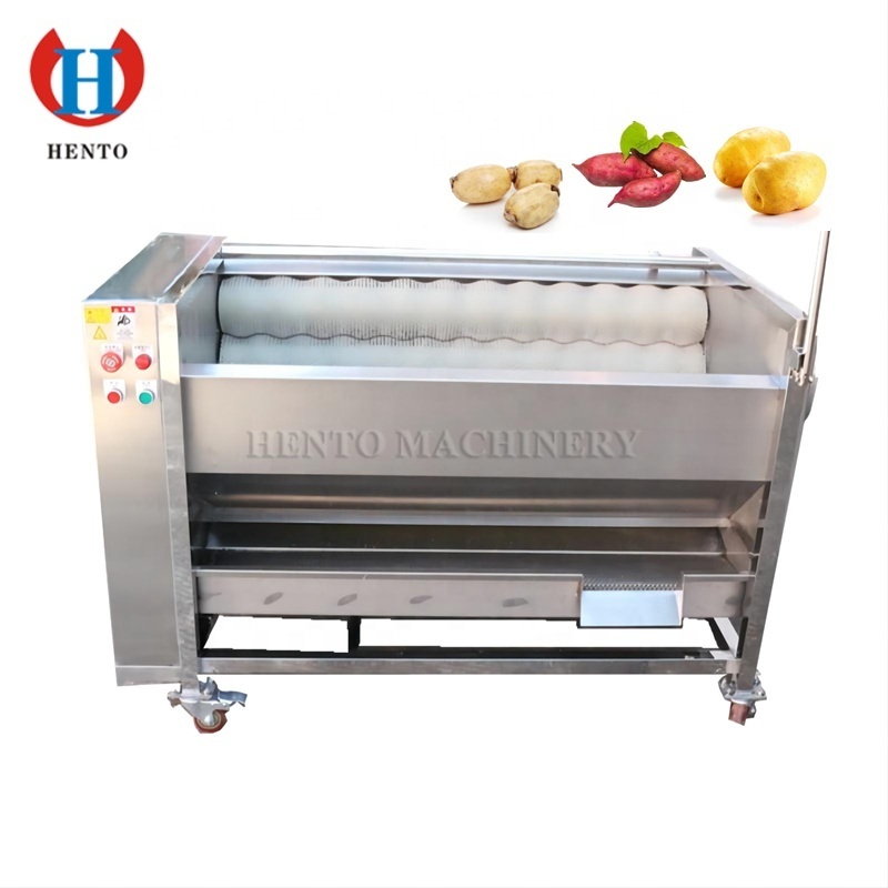 Energy-saving Ginger Washing And Peeling Machine / Vegetable Cutter Slicer / Fruit & Vegetable Processing Machines