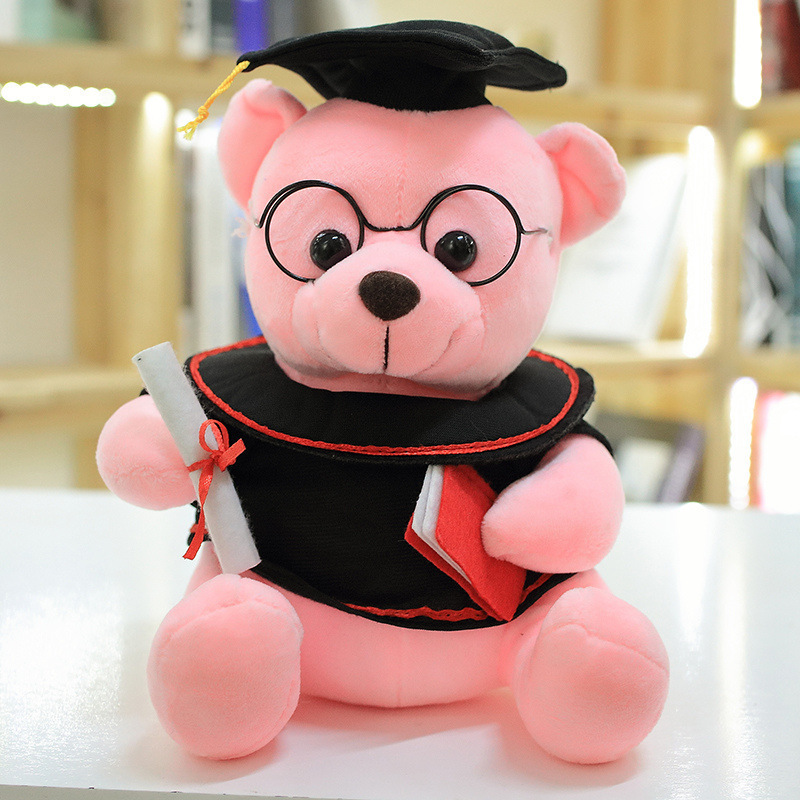 Soft Teddy Bear Plush Toy Doctor Degree Graduation OEM Unisex Doll Bear Small Cute Graduation Dr Bear PP Cotton 15-20 Days