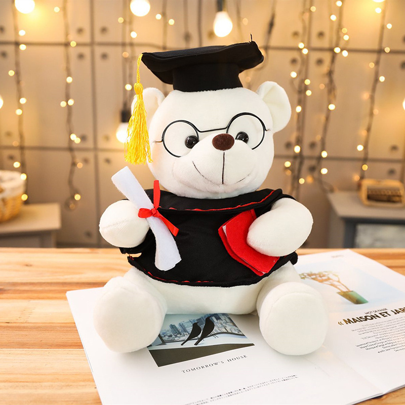 Soft Teddy Bear Plush Toy Doctor Degree Graduation OEM Unisex Doll Bear Small Cute Graduation Dr Bear PP Cotton 15-20 Days