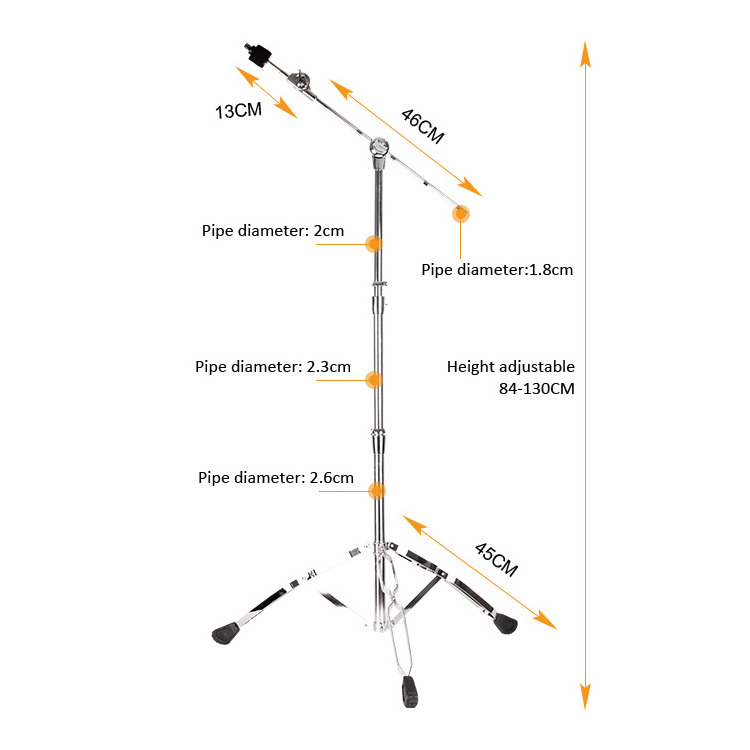 CJ-140 Factory Galvanized Hi-hat Alloy Folding Cymbal Holder solid Metal cymbal stand For playing Drum