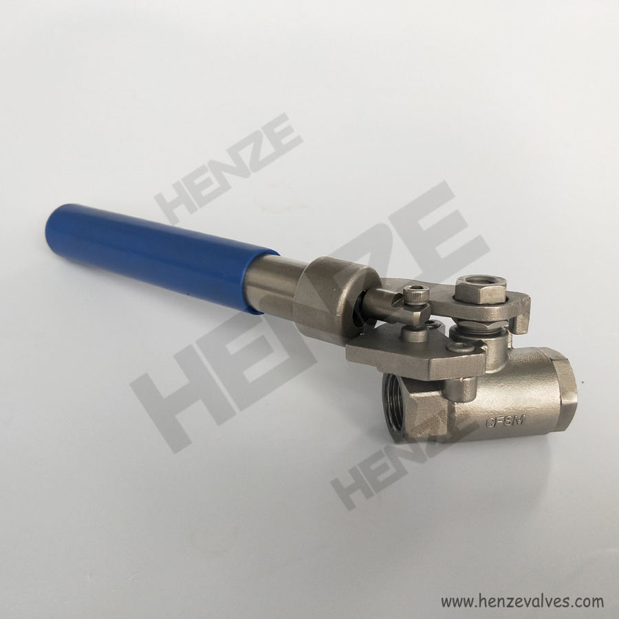 Deadman Ball valve with spring return handle for self close 1/2