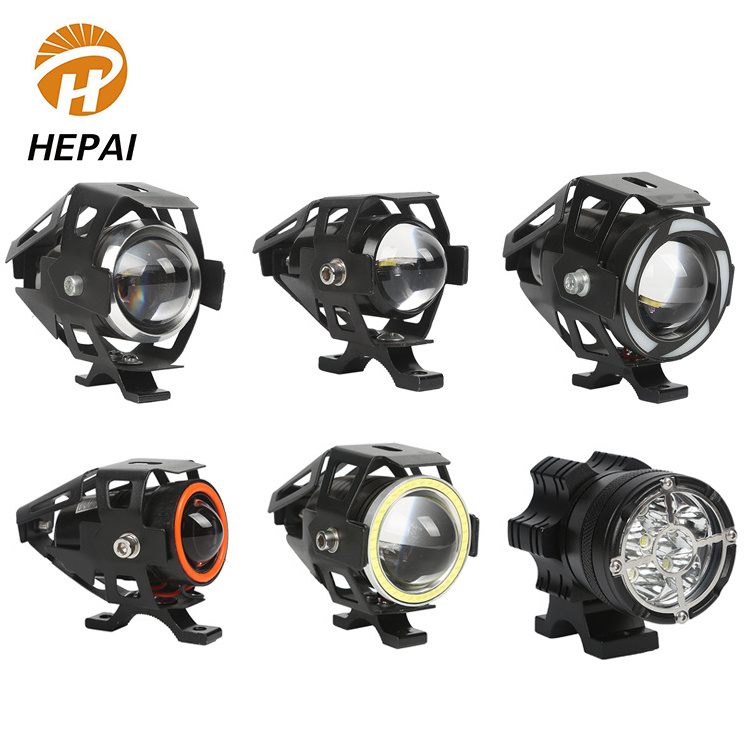 Zhongshan 12v car aluminium headlight projector lens angel eye led motorcycle light