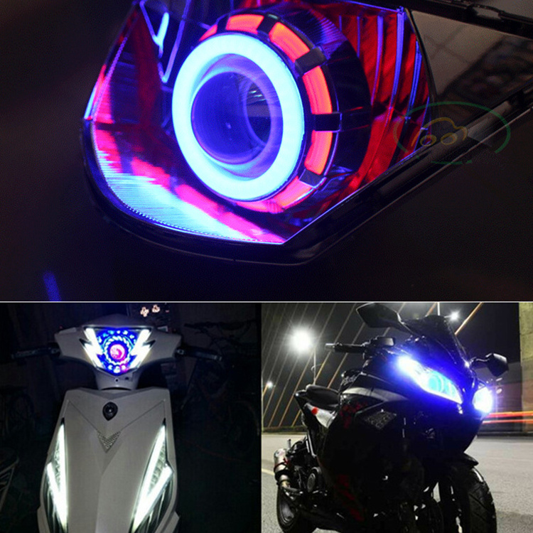 Wholesale U14 Angel Halo angel eye Devil eye interior design 12v projector lens led motorcycle light