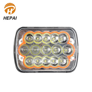 High low beam for auto 12v driving 45w led work light 7 inch square led headlight