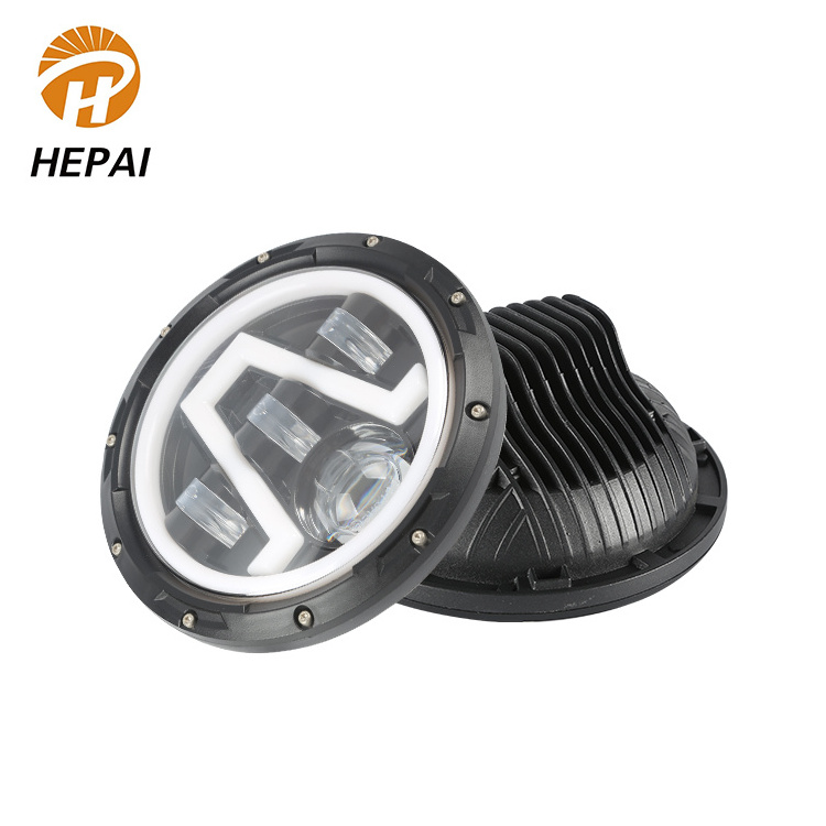 Hot selling car motorcycle round truck offroad spotlight 65W 7 inch led headlights