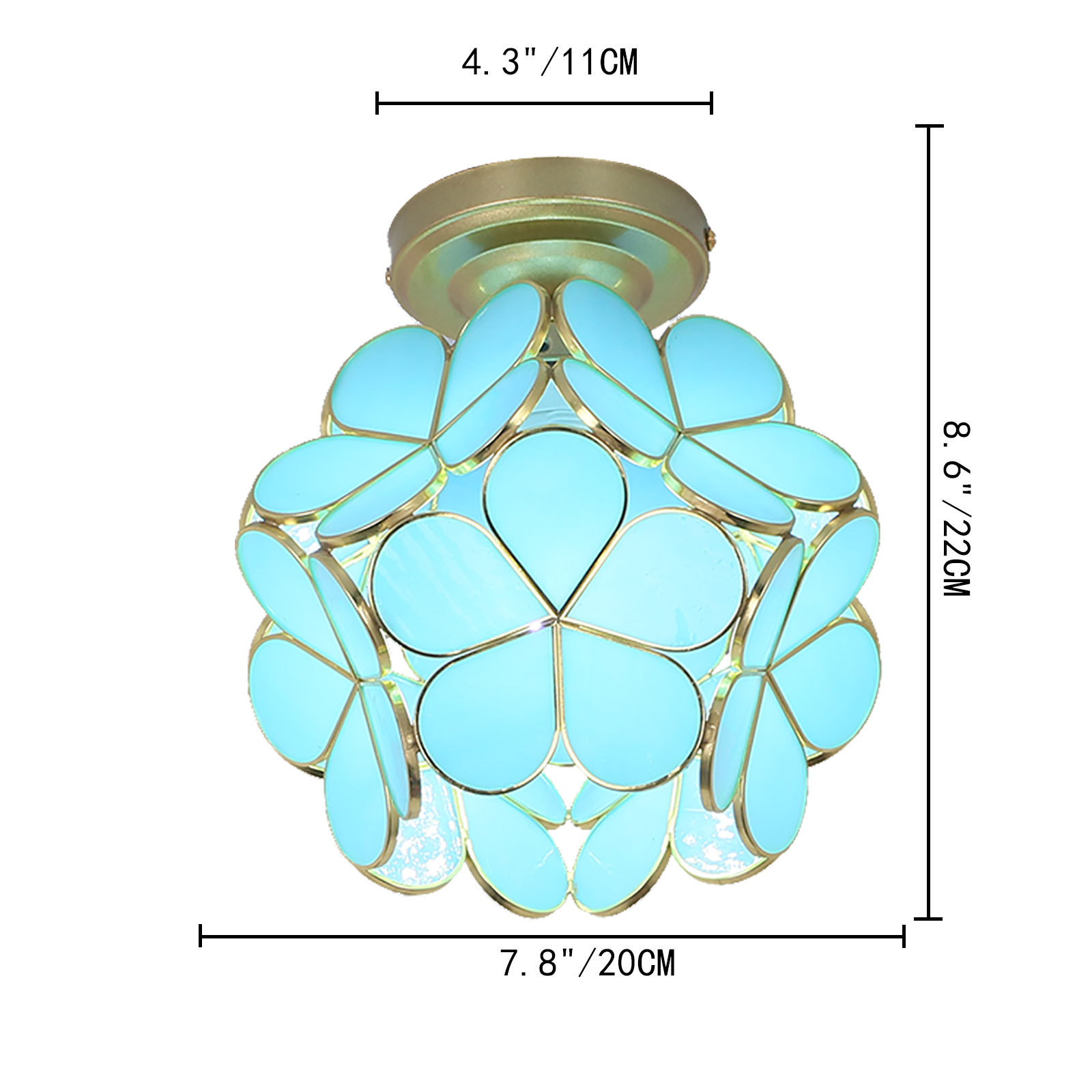 Stained glass ceiling light for entryway bedroom bathroom antique chandelier for home decoration ceiling lamp