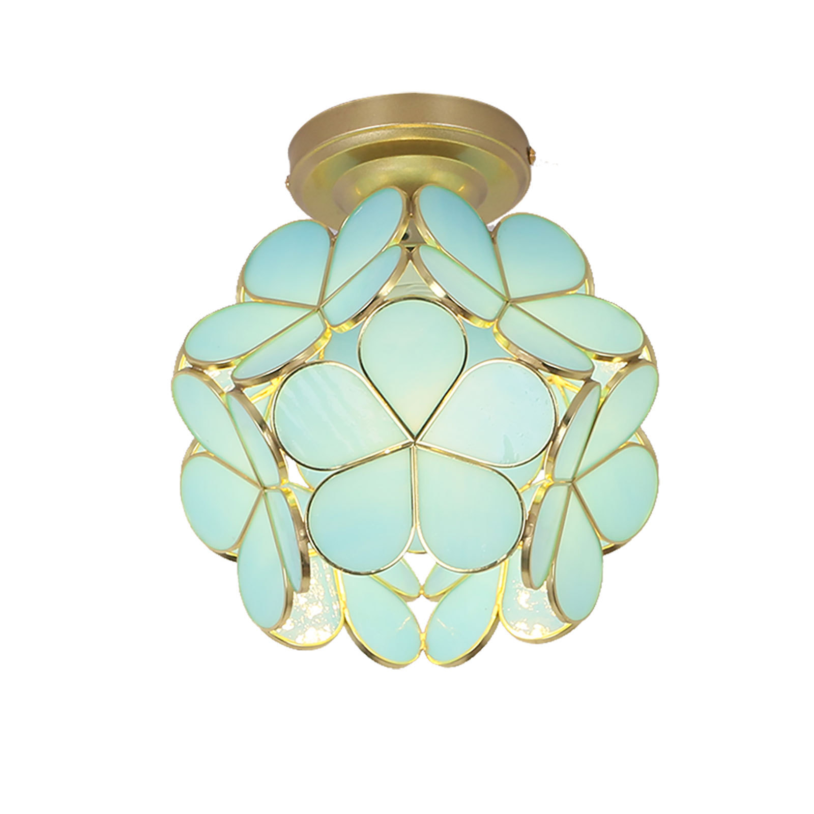 Stained glass ceiling light for entryway bedroom bathroom antique chandelier for home decoration ceiling lamp