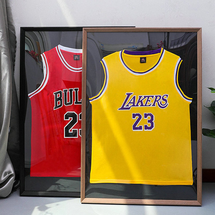 Jersey Display Shadow Box Display Frame Wall Art Frame Optional High-definition Glass for Home Customized Logo Floating Frame