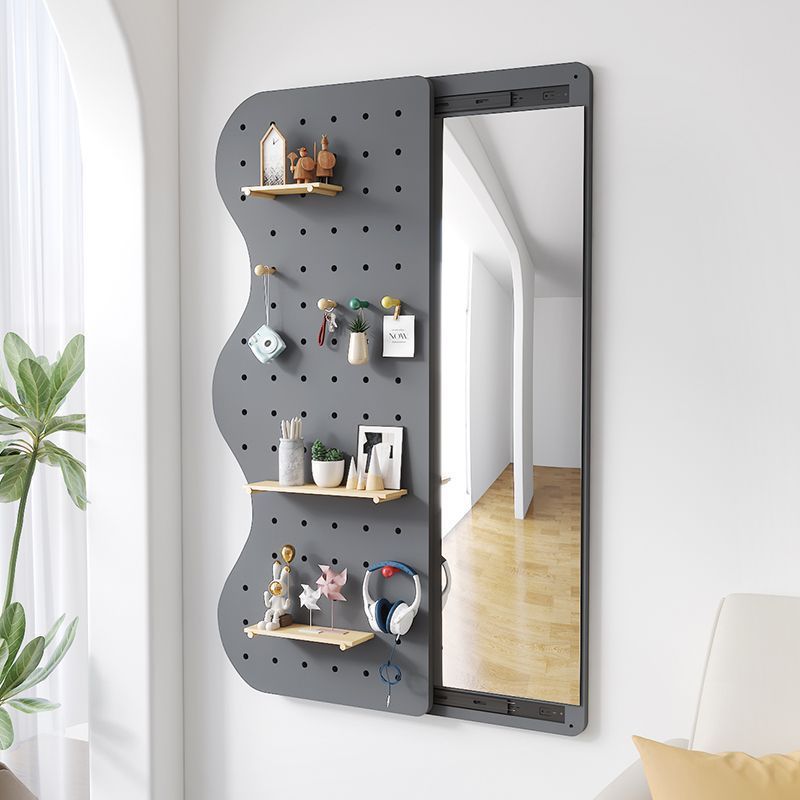 Manufacturers Full-length Dormitory Dressing Wholesale Household Full Body Bedroom Hanging Wall Mirror with coat rack