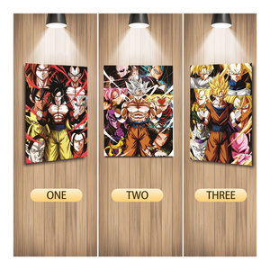 Hot Sale Japanese Anime Pictures Changing Flips Anime Poster Lenticular Anime Motion 3D Posters for Wall Decors