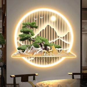 Latest Design Factory Direct Landscape Led Light Painting Acrylic Uv Printing 3d Wall Art Acrylic Painting Led Wall Light