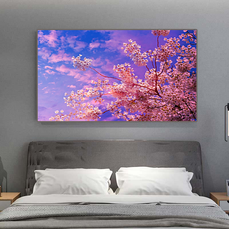 Japan Spring Mount Fuji Wall Pictures Cherry Blossoms Landscape Canvas Painting for Living Room Decor