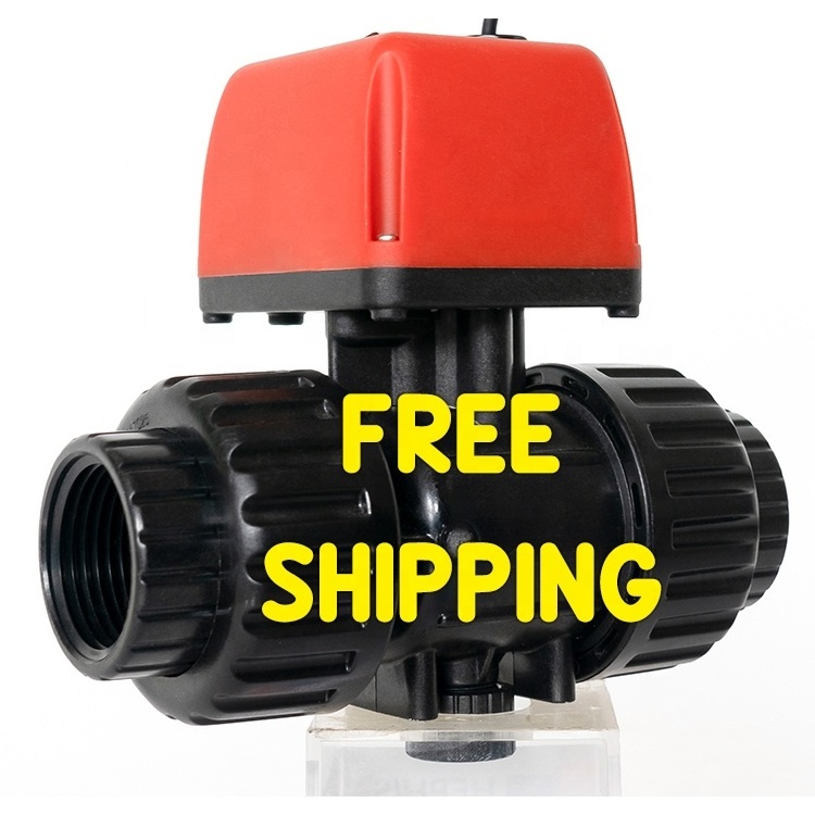 Plastic Motorized Ball Valve Automatic Shut Off Valve and Automatic Water Level Control Valve Free Shipping DN20 2 Ways DC 12V