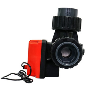 HEPHIS DN15-50 PVC PVDF 3 Ways Ball Valve Motorized Actuator Electric Ball Valve 24V electric ball valve for swimming pool