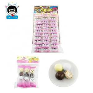 Surprise 3 Colors Chocolate With Biscuits Sweets Chocolates Bean Small Round Candy