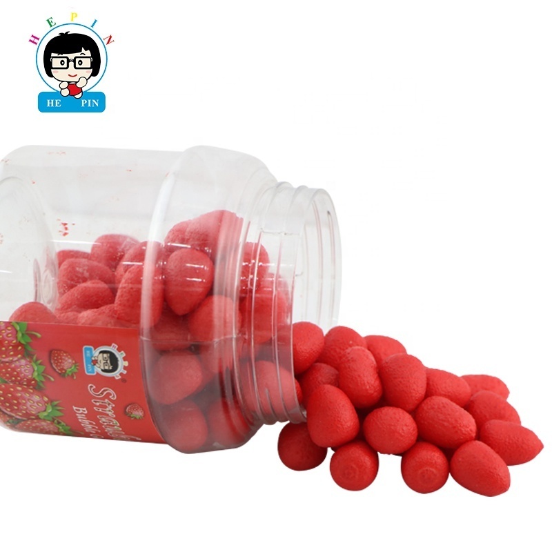 Strawberry Shape Bubble Ball In Jar Round Bubble Gum