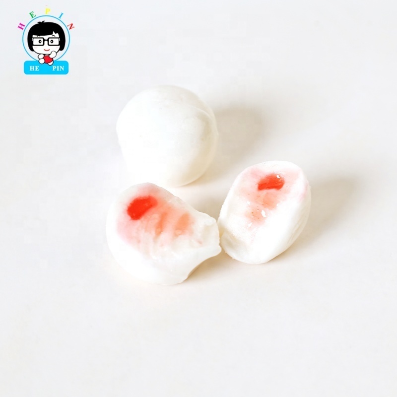 Wholesale OEM Order Creative Gummy Candy Ladybird Shape Filled Jam Soft Candy  Gummy For Kids