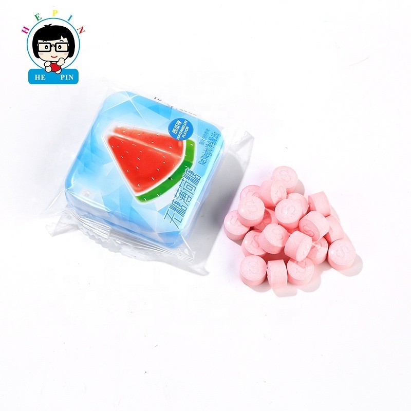 OEM Order Sugar Free Mint Watermelon Sugar Vitamin C Natural Nutrition Fresh Breath Mint Candy