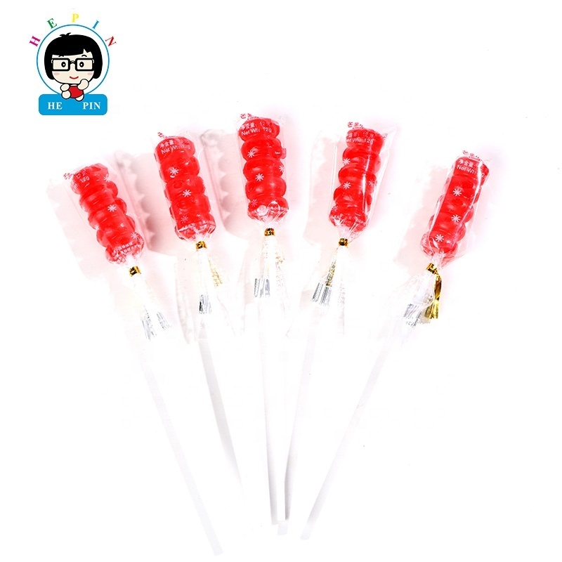 Factory Wholesale Custom Sweet Gourd Shape Lollipop With Glue Stick Colorful Sweet Gummy Candy