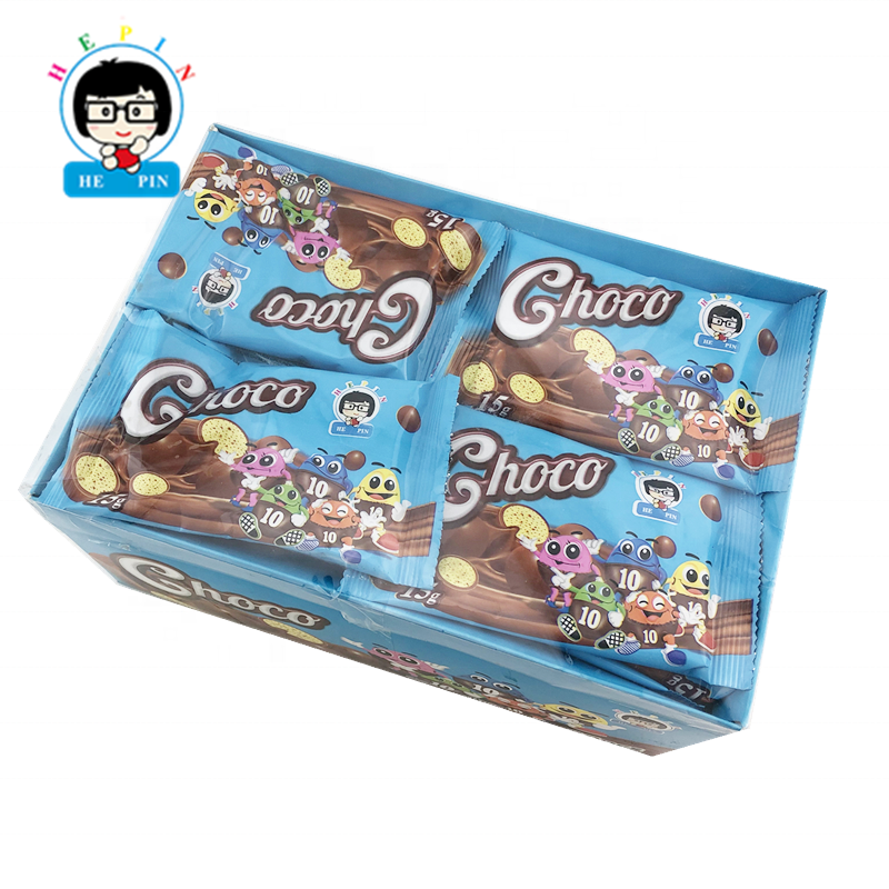 Wholesale Custom Order Crispy Biscuit Covered By Black Chocolate  Mini Round  Chocolate Candy