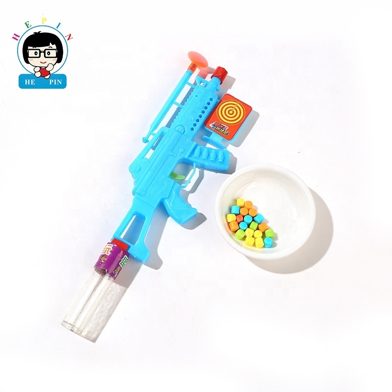 Hot Sell Submachine Gun Shaped Candy Colorful Tablet Candy Sweet Fruit Flavor Toy Candy