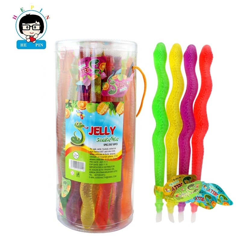 Fancy Snake Shaped Assorted Fruit Jelly Stick Mini Pudding Jelly