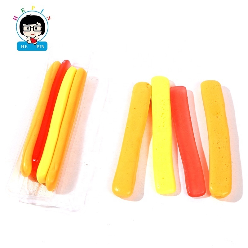 Wholesale Gummy Factory Direct 22g Huge Gummy Delicious Fast Food Hot Dog Shaped Halal Gummy Candy