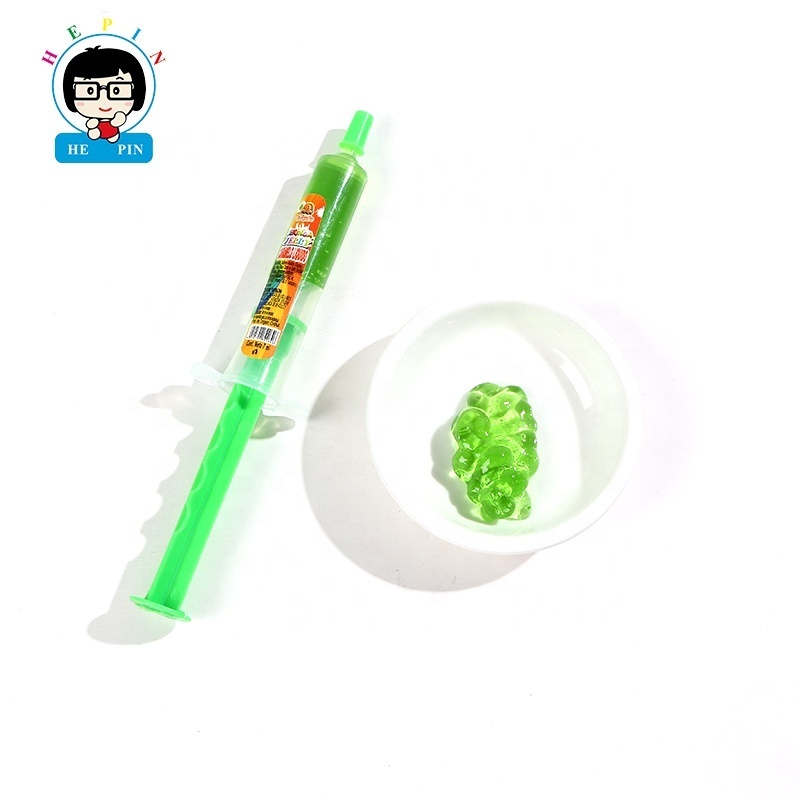 Wholesale Factory Fruit Jelly Candy Filled Sweet Liquid Jam Injection Syringe Toys Candy For Kids