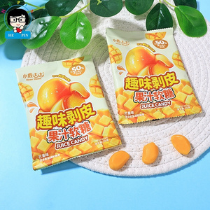 Hot Sale New Arrival Peeled Gummy Mango Shape Mango Flavor Gummy Halal Soft Candy