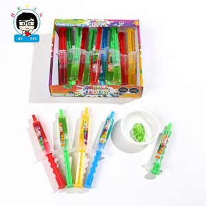 Wholesale Factory Fruit Jelly Candy Filled Sweet Liquid Jam Injection Syringe Toys Candy For Kids