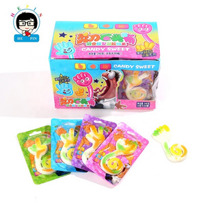 Wholesale Factory Direct Rock Paper Scissors  Gummy Candy Strip Shape Soft Chewy Candy