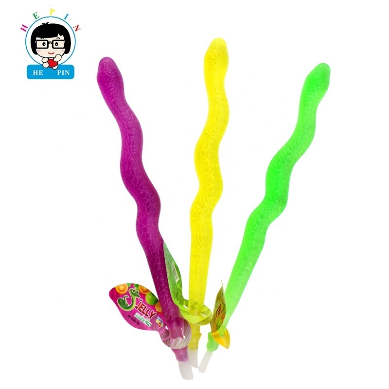 Fancy Snake Shaped Assorted Fruit Jelly Stick Mini Pudding Jelly