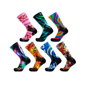 Custom Design Personality 3D Digital Printed Crew Socks Customized Sublimation Print Socks