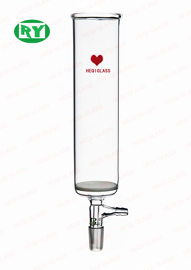 Laboratory Glassware Chromatography column, outer joint, fritted disc, modified Direct Factory Heqi