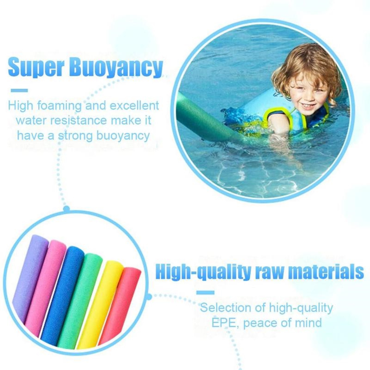 Foam Stick Backer Rod Foam Roller Swimming Buoyancy Stick Swimming Pool Noodle