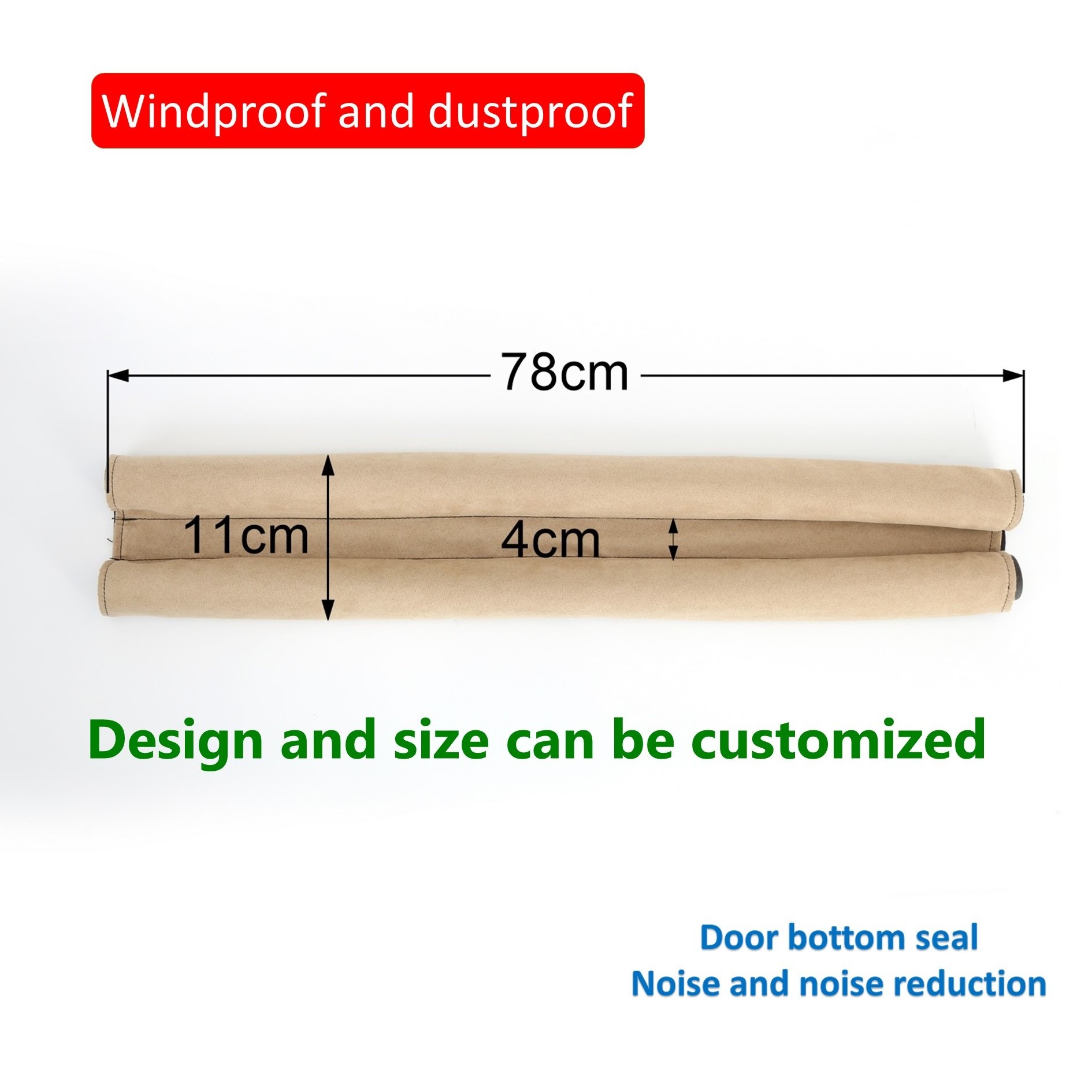 Factory Wholesale Wind Stopper Under Door Twin Door Draft Stopper Door Sealing Twin Draft Guard