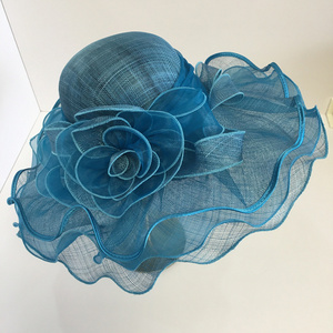 Wide Brim Ladies Sinamay Party Hats Derby Racing Tea Party Millinery wholesale ladies church hats