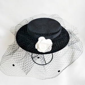 Newest design wedding dress hats Tea Party Kentucky Derby Hat black womens church hats