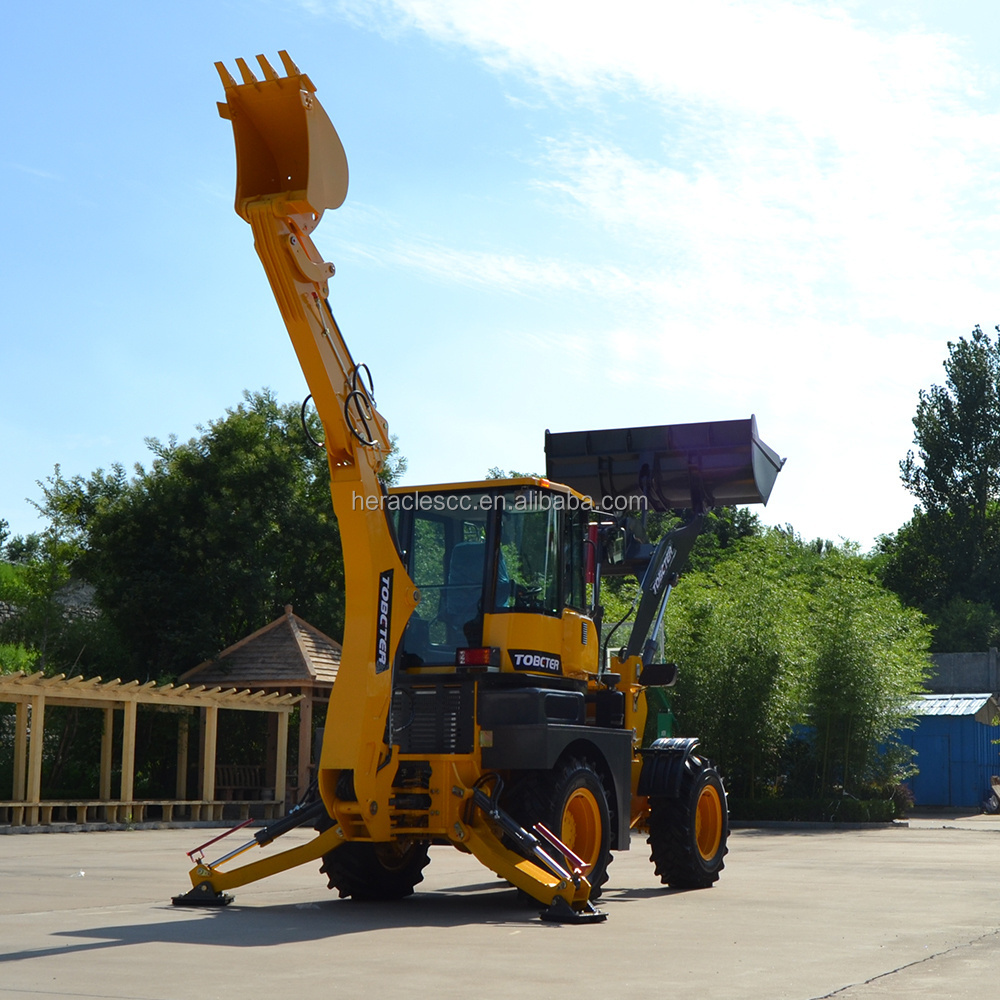 Chinese  New WZ40-28 Tractor  Backhoe Loader Cat With Mower